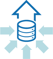 graphic representation of data being entered 